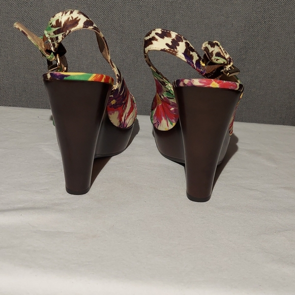 Nine West Slingback 4 inch wedges SZ 6.5 M - Picture 4 of 8